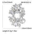 Alloy Rhinestone Glass Brooch Pin For Women's Fashion Clothing view 9