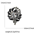 Alloy Rhinestone Glass Brooch Pin For Women Apparel Decoration view 9