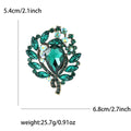 Alloy Rhinestone Glass Brooch Pin For Women Apparel Decoration view 4