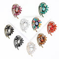 Alloy Rhinestone Glass Brooch Pin For Womens Versatile Apparel Decoration view 1