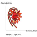 Alloy Rhinestone Glass Brooch Pin For Womens Versatile Apparel Decoration view 6