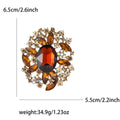Alloy Rhinestone Glass Brooch Pin For Women Suit Dress Decoration view 7