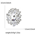 Alloy Rhinestone Glass Brooch Pin For Women Suit Dress Decoration view 8
