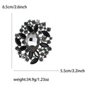 Alloy Rhinestone Glass Brooch Pin For Women Suit Dress Decoration view 9