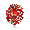 Alloy Rhinestone Glass Brooch Pin For Women Suit Dress Decoration view 5
