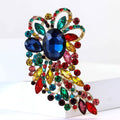 Alloy Full Rhinestone Large Glass Brooch For Women's Apparel view 2