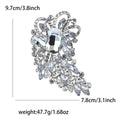Alloy Full Rhinestone Large Glass Brooch For Women's Apparel view 7