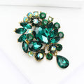 Alloy Rhinestone Glass Brooch Elegant Lapel Pin For Women Apparel view 3