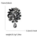 Alloy Rhinestone Glass Brooch Elegant Lapel Pin For Women Apparel view 7