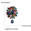 Alloy Rhinestone Glass Brooch Elegant Lapel Pin For Women Apparel view 8