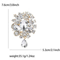 Alloy Rhinestone Glass Brooch Elegant Lapel Pin For Women Apparel view 9