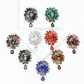 Alloy Rhinestone Glass Brooch Elegant Lapel Pin For Women Apparel view 1
