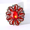 Alloy Rhinestone Glass Brooch Pin For Women's Fashion Garment Decoration view 2