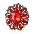 Alloy Rhinestone Glass Brooch Pin For Women's Fashion Garment Decoration view 5