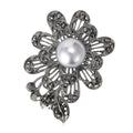Alloy Rhinestone Black Rose Brooch Pin For Women's Fashion Apparel view 5