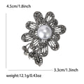 Alloy Rhinestone Black Rose Brooch Pin For Women's Fashion Apparel view 4