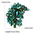 Large Alloy Glass Brooch Pin For Cardigans Shawls And Apparel view 7