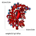 Large Alloy Glass Brooch Pin For Cardigans Shawls And Apparel view 4