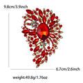 Alloy Rhinestone Large Glass Brooch For Suits And Cardigans view 6