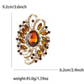 Alloy Full Rhinestone Large Glass Brooch For Women's Clothing view 7