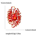 Alloy Full Rhinestone Large Glass Brooch For Women's Clothing view 6