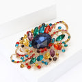 Alloy Full Rhinestone Large Glass Brooch For Women's Clothing view 3