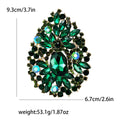 Alloy Rhinestone Large Glass Brooch Pin For Womens Apparel view 7