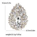 Alloy Rhinestone Large Glass Brooch Pin For Womens Apparel view 10