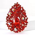Alloy Rhinestone Large Glass Brooch Pin For Womens Apparel view 2