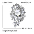 Alloy Rhinestone Glass Brooch For Elegant Women's Apparel Decoration view 8