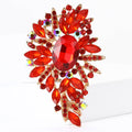 Full Rhinestone Alloy Large Glass Brooch For Women Clothing Decoration view 2