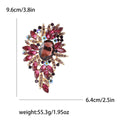 Full Rhinestone Alloy Large Glass Brooch For Women Clothing Decoration view 7