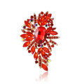 Full Rhinestone Alloy Large Glass Brooch For Women Clothing Decoration view 5