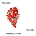 Full Rhinestone Alloy Large Glass Brooch For Women Clothing Decoration view 6