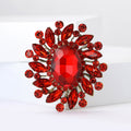 Alloy Rhinestone Glass Brooch For Women's Apparel And Lapels view 2