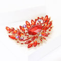 Alloy Rhinestone Large Glass Brooch Pin For Women's Coats And Suits view 3
