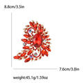 Alloy Rhinestone Large Glass Brooch Pin For Women's Coats And Suits view 4