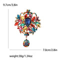 Large Alloy Glass Brooch For Women's Formal Dresses And Shawls view 9