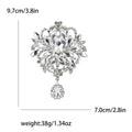 Large Alloy Glass Brooch For Women's Formal Dresses And Shawls view 10