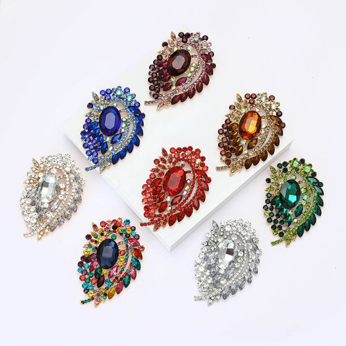 Alloy Glass Rhinestone Large Brooch Pin For Women's Fashion Clothing