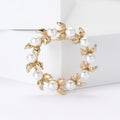 Alloy Pearl Wreath Brooch For Suits And Coats view 2