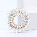 Alloy Pearl Wreath Brooch For Women Suit And Sweater view 2