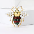 Alloy Pearl Bee Brooch Pin For Women's Cardigans And Coats view 2