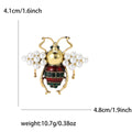 Alloy Pearl Bee Brooch Pin For Women's Cardigans And Coats view 4