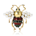 Alloy Pearl Bee Brooch Pin For Women's Cardigans And Coats view 5