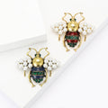 Alloy Pearl Bee Brooch Pin For Women's Cardigans And Coats view 1