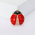 Alloy Enamel Ladybug Rhinestone Brooch Pin For Fashion Clothing Accessories view 1