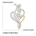 Alloy Rhinestone Flower Brooch For Elegant Suit Decoration view 6