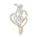 Alloy Rhinestone Flower Brooch For Elegant Suit Decoration view 1