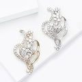 Alloy Rhinestone Flower Brooch For Elegant Suit Decoration view 3